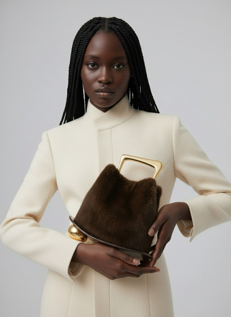 Ozzy Bag - Brown Faux Fur