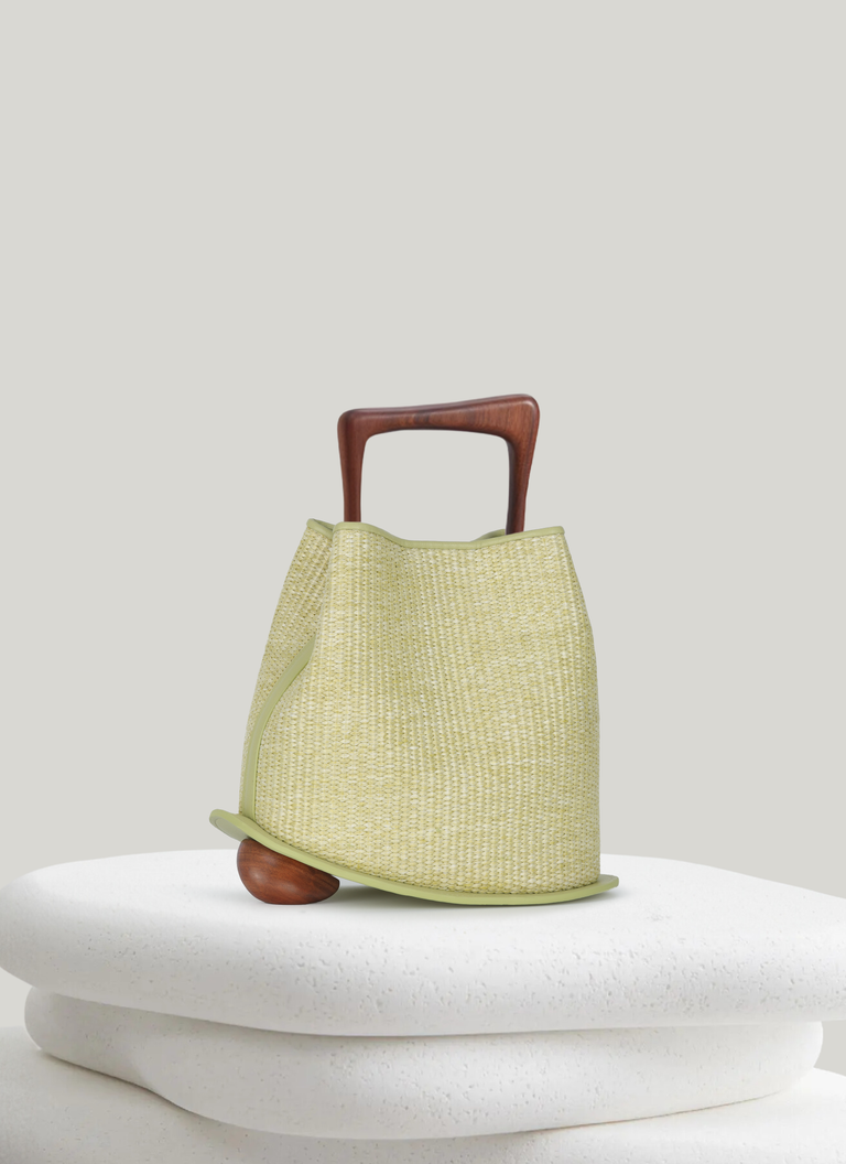 Ozzy Raffia Bag - Green