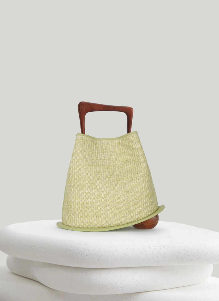 Ozzy Raffia Bag - Green