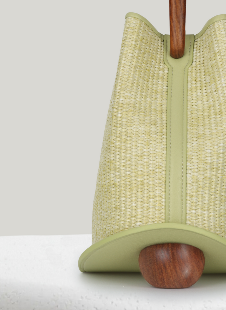 Ozzy Raffia Bag - Green