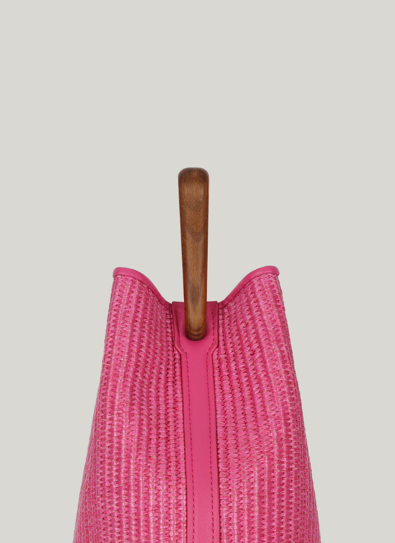 Ozzy Raffia Bag - Fuchsia