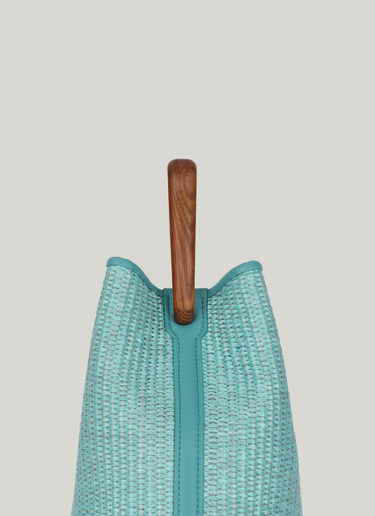 Ozzy Raffia Bag - Turquoise