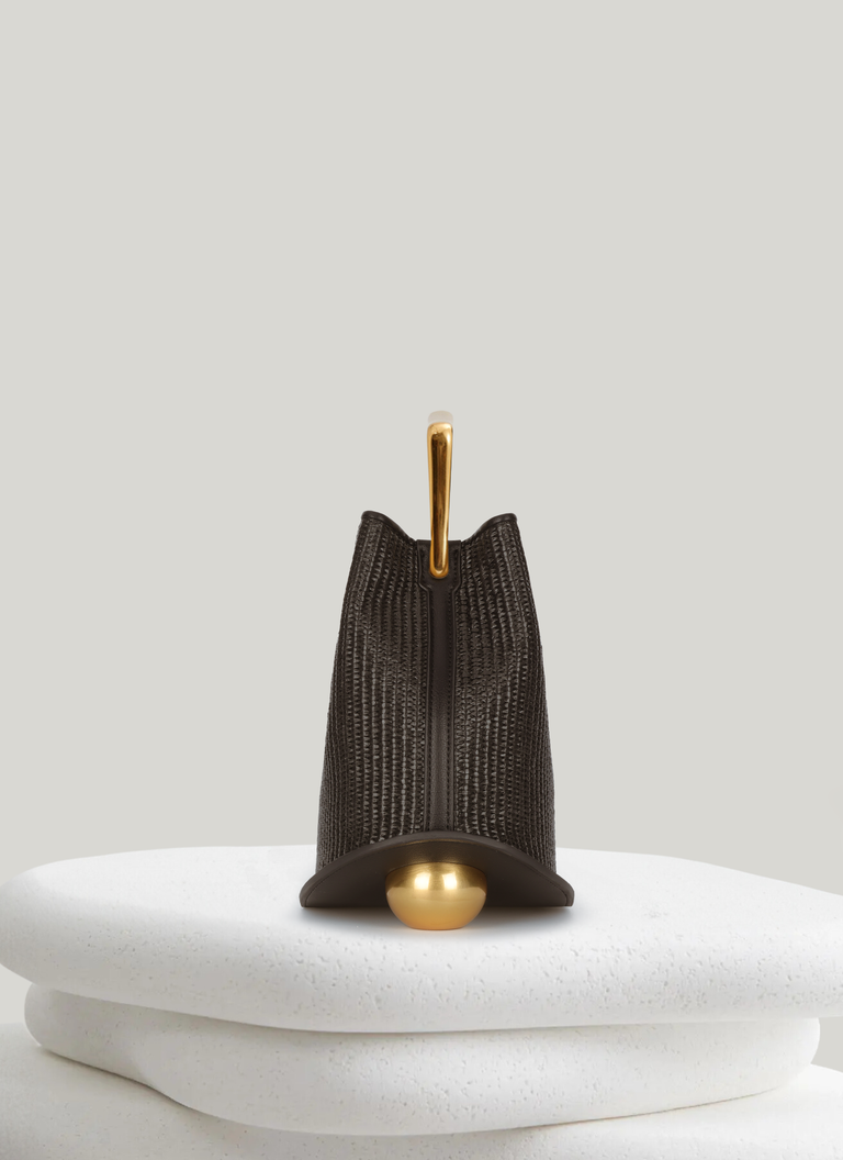 Ozzy Raffia Bag - Brown