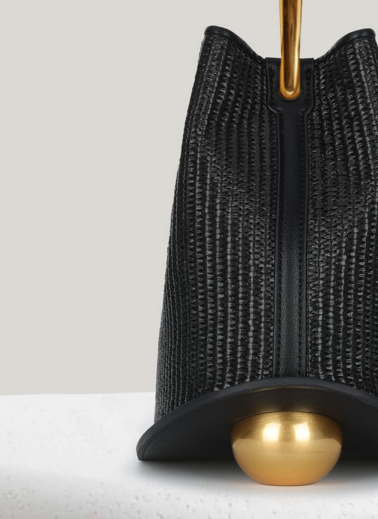 Ozzy Raffia Bag - Black