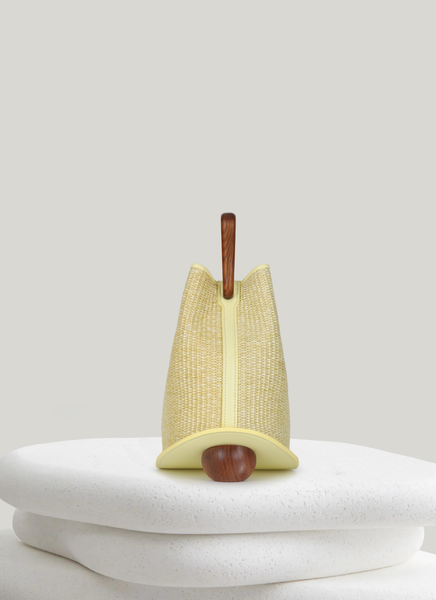 バッグ Raffia Effect Crystal Vanity Bag yellow Ozzy Raffia Bag - Yellow | CULBIA