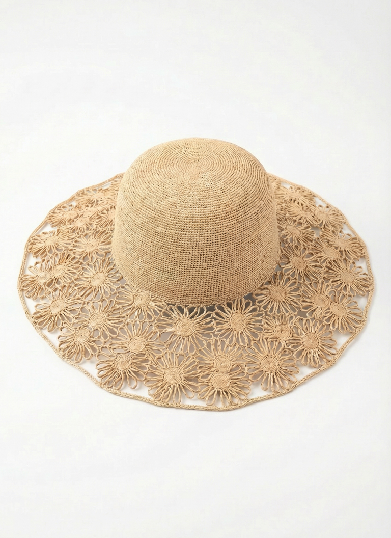 Blossom Sombrero - Raffia