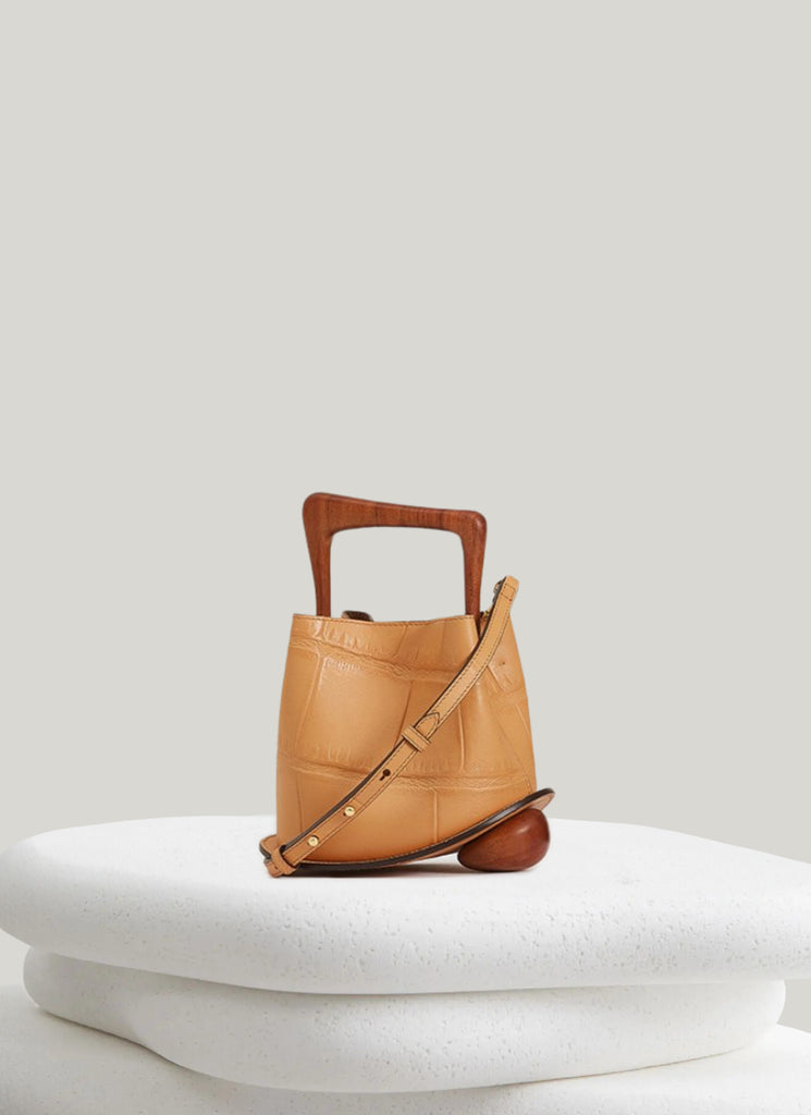 国内発【CULBIA(LLS)】Ozzy*ラフィア素材* バッグ/ミニサイズ Ozzy Raffia Bag - Camel | CULBIA