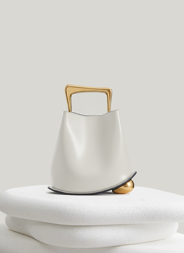 Ozzy Bag - Ivory & Gold