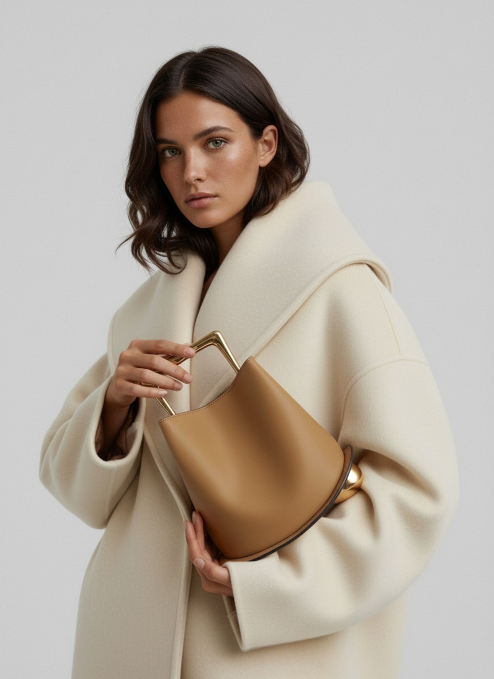 Ozzy Bag - Camel & Gold | CULBIA