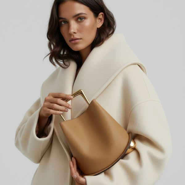 Ozzy Bag - Camel & Gold | CULBIA