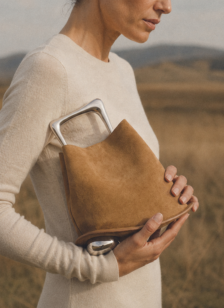 Ozzy Suede Bag - Camel