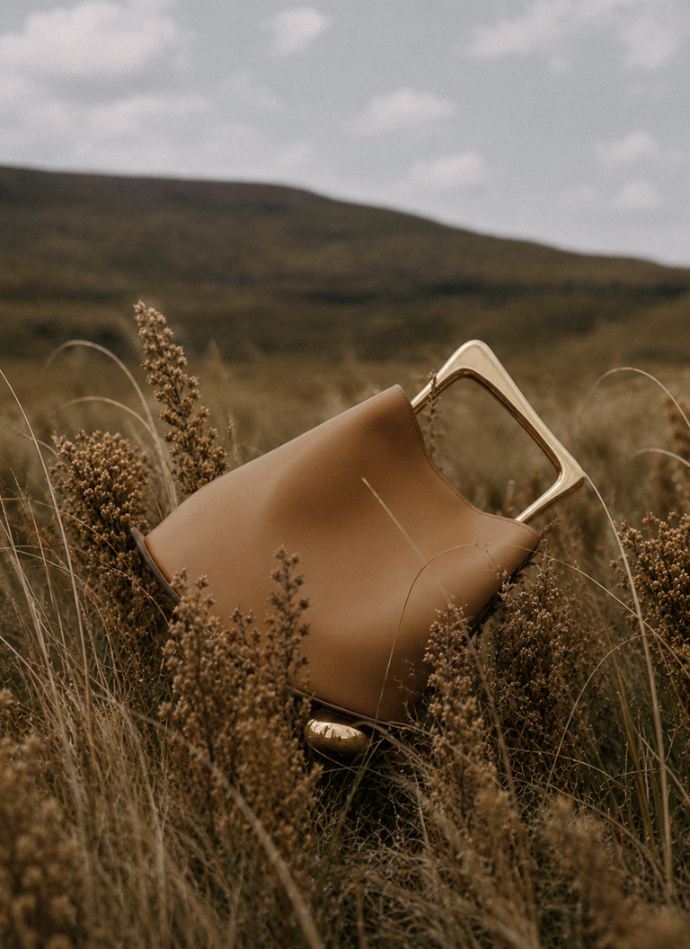 Ozzy Bag - Camel & Gold