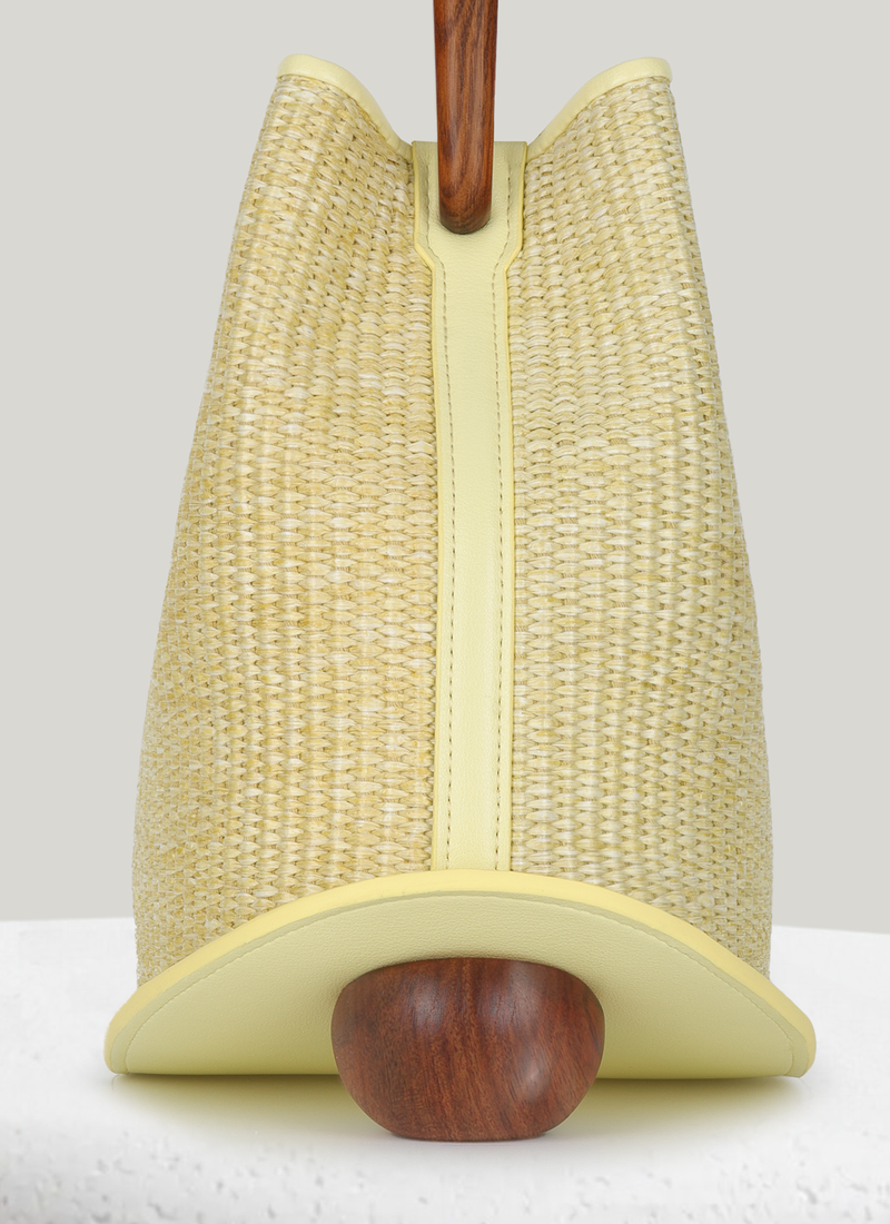 Ozzy Raffia Bag - Yellow