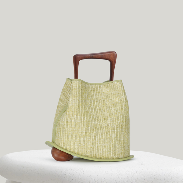 Ozzy Raffia Bag - Green | CULBIA