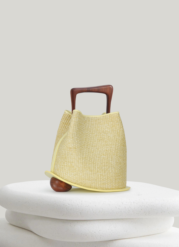 Ozzy Raffia Bag - Yellow