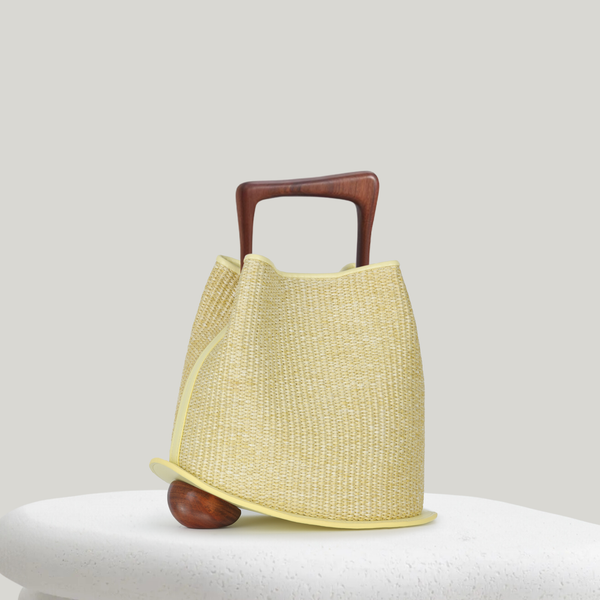 Ozzy Raffia Bag - Yellow | CULBIA