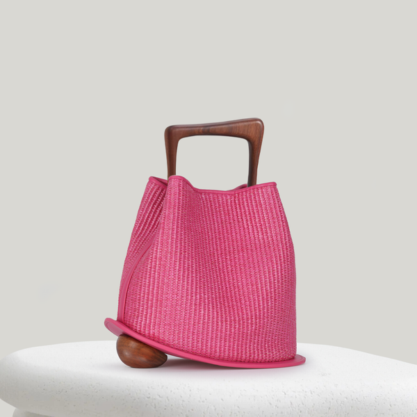 Ozzy Raffia Bag - Fuchsia | CULBIA
