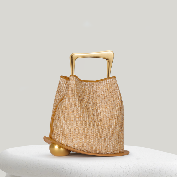 国内発【CULBIA(LLS)】Ozzy*限定版*ラフィア バッグ/ミディアム Ozzy Raffia Bag - Camel | CULBIA