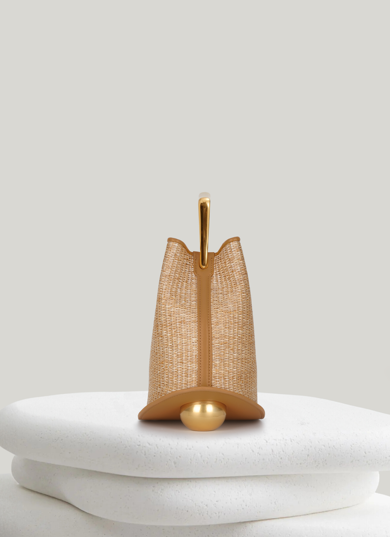 Ozzy Raffia Bag - Camel