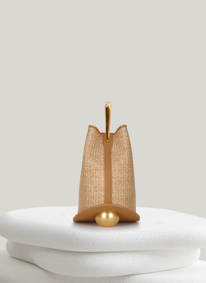 Ozzy Raffia Bag - Camel