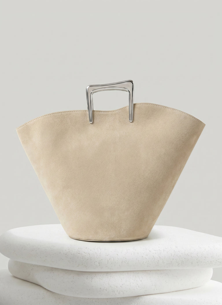 Calla Tote Suede Bag - Sand