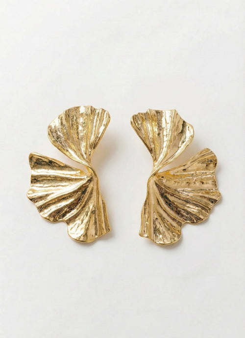 Ginkgo Earrings - Gold