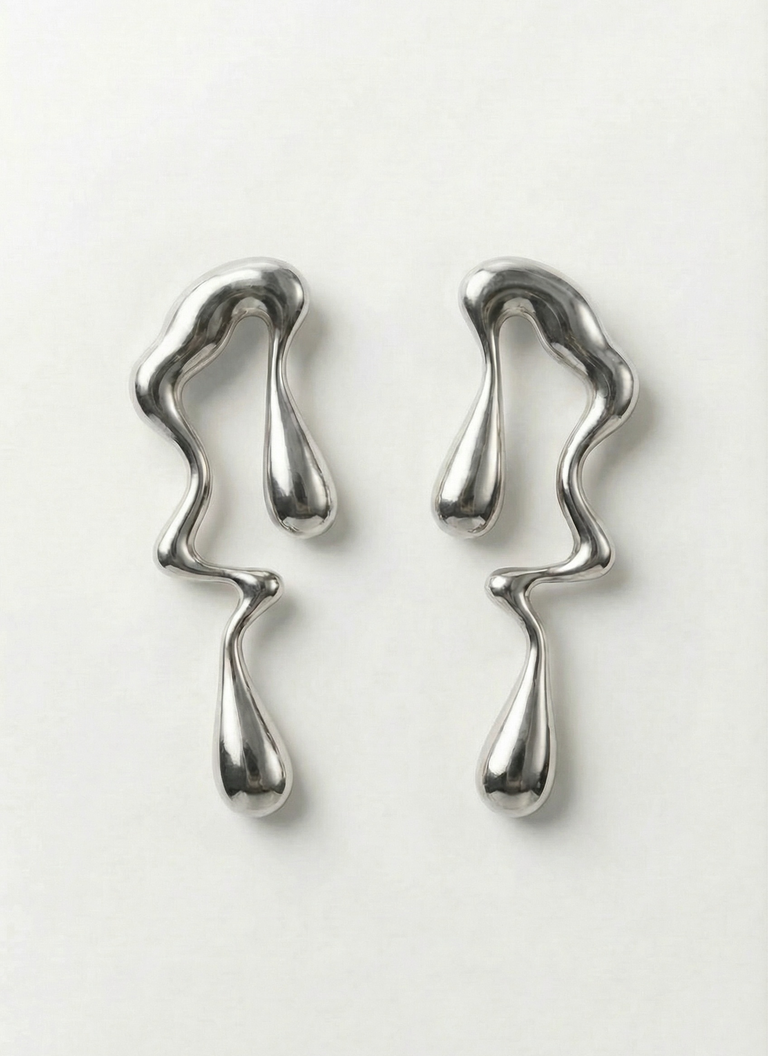 Lava Earrings - Silver
