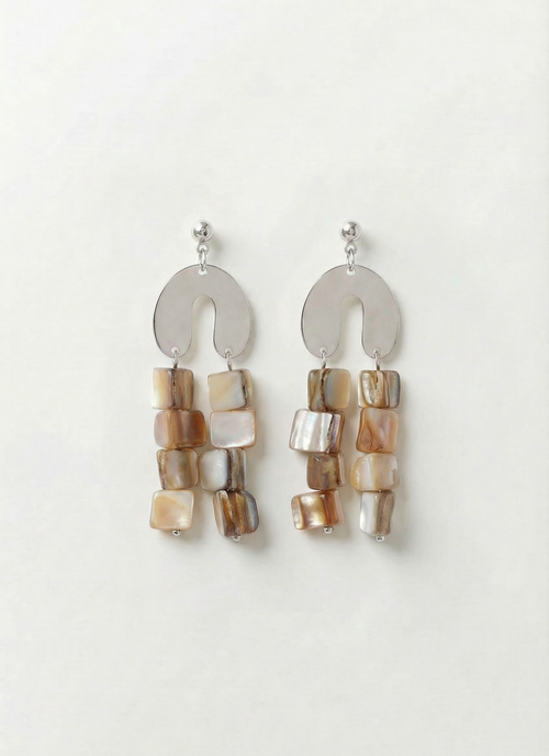 Nacre Earrings - Silver