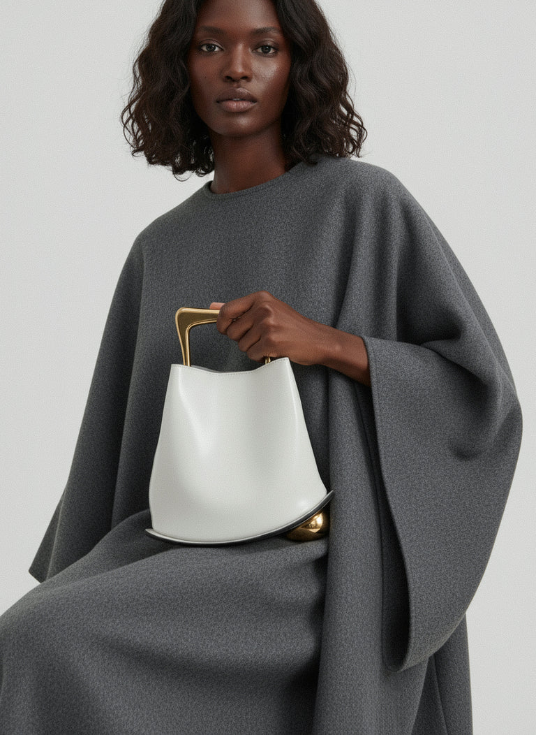 Ozzy Bag - Ivory & Gold