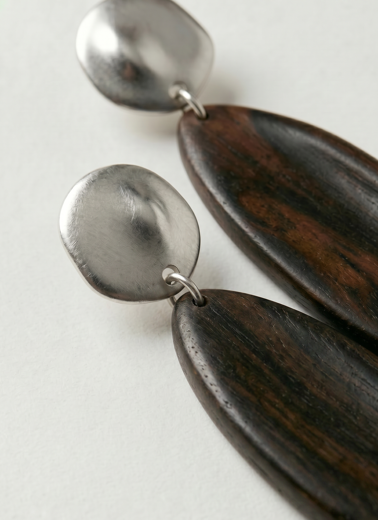 Petal Earrings - Silver