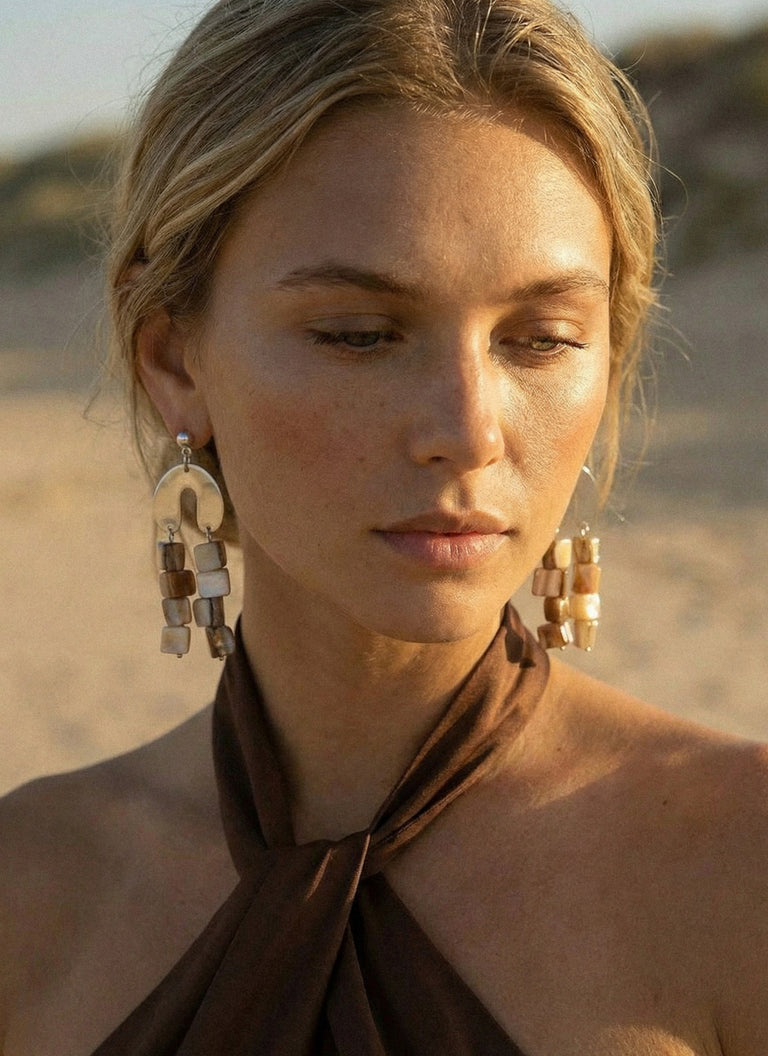Nacre Earrings - Silver