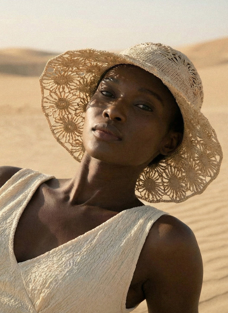 Blossom Hat - Raffia
