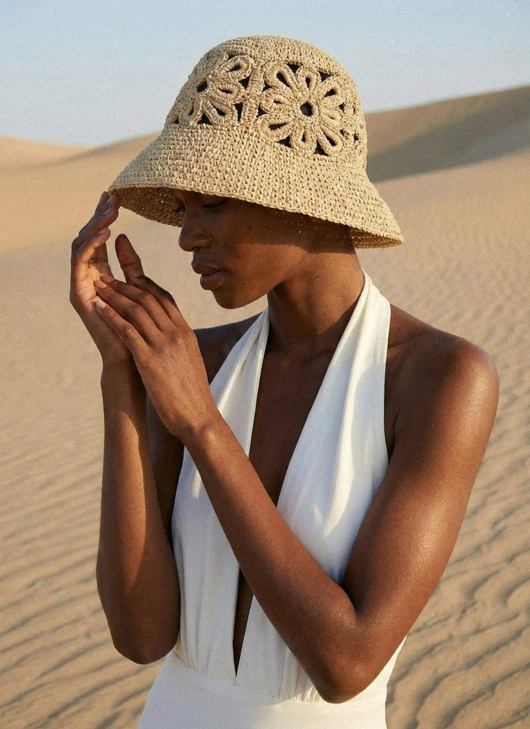 Coneflower Hat - Raffia