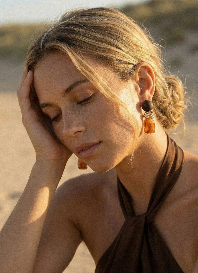 Terra Earrings - Amber