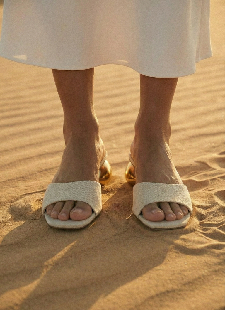 Noa Sandal - Ecru