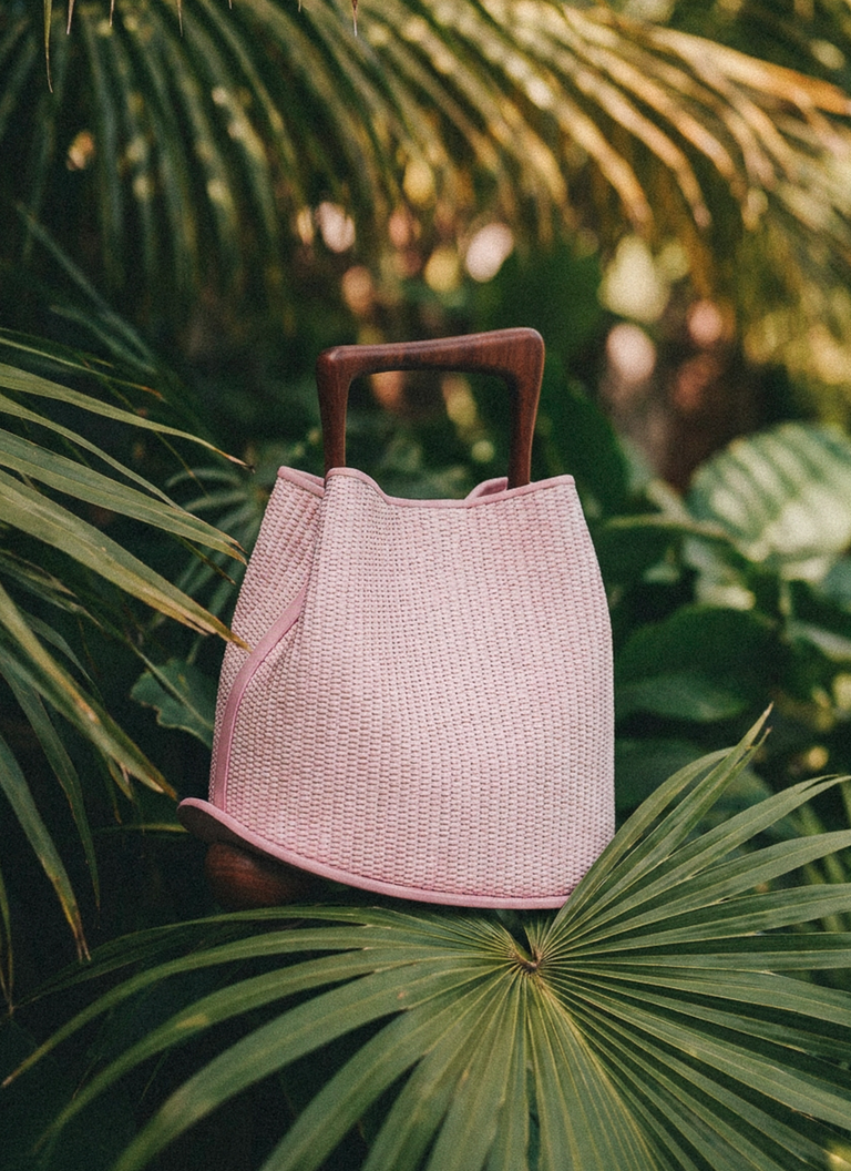 Ozzy Raffia Bag - Lavender