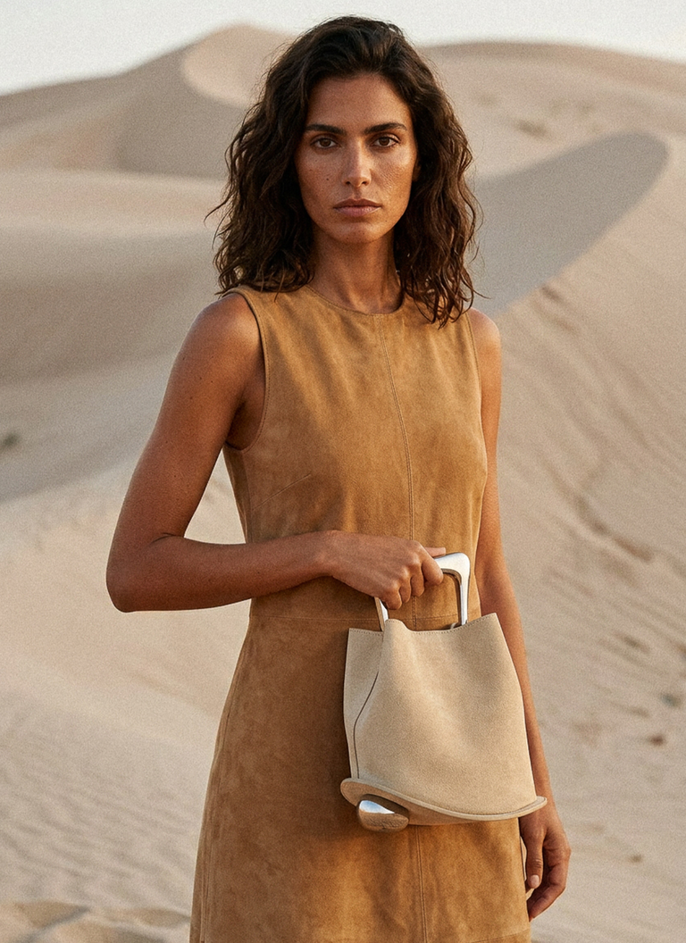Ozzy Suede Bag - Sand | CULBIA