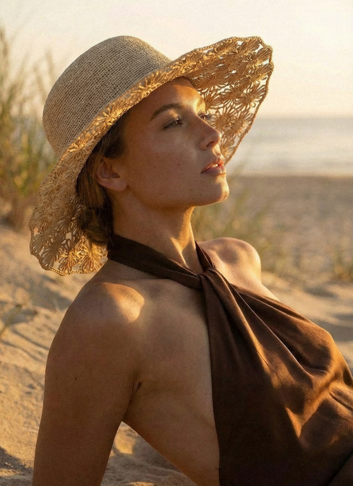Blossom Sombrero - Raffia