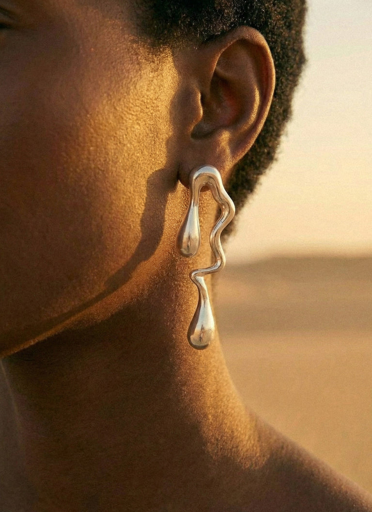 Lava Earrings - Silver