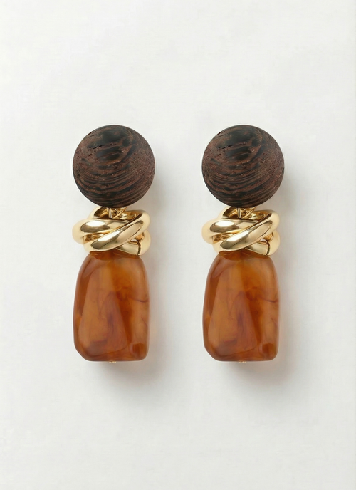 Terra Earrings - Amber
